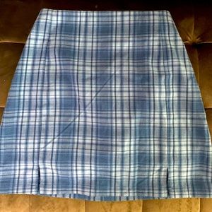 Plaid mini skirt